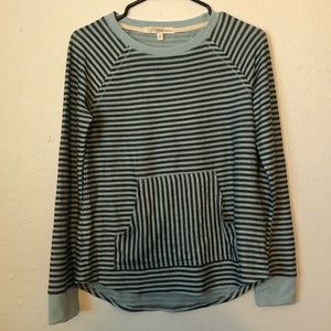 Rewind Kangaroo Pocket Long Sleeve Top